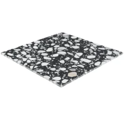 Terra Italia Nero 23.62 in. x 23.62 in. Honed Marble Terrazzo Floor and Wall Tile (3.87 sq. ft./Each) by Ivy Hill Tile -The Elite Tile Sales Store nero ivy hill tile marble tile ext3rd106974 1f 1000