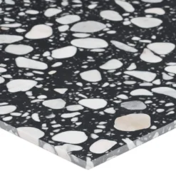 Terra Italia Nero 23.62 in. x 23.62 in. Honed Marble Terrazzo Floor and Wall Tile (3.87 sq. ft./Each) by Ivy Hill Tile -The Elite Tile Sales Store nero ivy hill tile marble tile ext3rd106974 44 1000