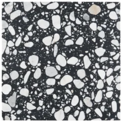 Terra Italia Nero 23.62 in. x 23.62 in. Honed Marble Terrazzo Floor and Wall Tile (3.87 sq. ft./Each) by Ivy Hill Tile -The Elite Tile Sales Store nero ivy hill tile marble tile ext3rd106974 4f 1000