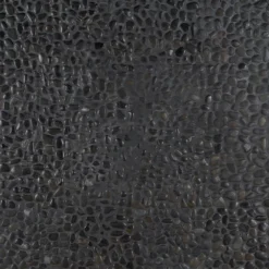 3D Pebble Rock Jet Black 12 in. x 12 in. x 10 mm Marble Mosaic Floor and Wall Tile by Ivy Hill Tile