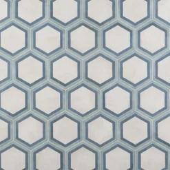 Dash Deco Ocean Cielo 8.5 in. x 9.84 in. Matte Hexagon Porcelain Floor and Wall Tile (12.66 sq. ft./Case) by Ivy Hill Tile -The Elite Tile Sales Store ocean cielo ivy hill tile porcelain tile ext3rd107126 4f 1000