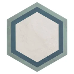 Dash Deco Ocean Cielo 8.5 in. x 9.84 in. Matte Hexagon Porcelain Floor and Wall Tile (12.66 sq. ft./Case) by Ivy Hill Tile
