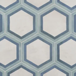 Dash Deco Ocean Cielo 8.5 in. x 9.84 in. Matte Hexagon Porcelain Floor and Wall Tile (12.66 sq. ft./Case) by Ivy Hill Tile -The Elite Tile Sales Store ocean cielo ivy hill tile porcelain tile ext3rd107126 c3 1000
