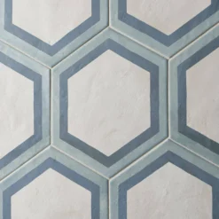 Dash Deco Ocean Cielo 8.5 in. x 9.84 in. Matte Hexagon Porcelain Floor and Wall Tile (12.66 sq. ft./Case) by Ivy Hill Tile -The Elite Tile Sales Store ocean cielo ivy hill tile porcelain tile ext3rd107126 fa 1000