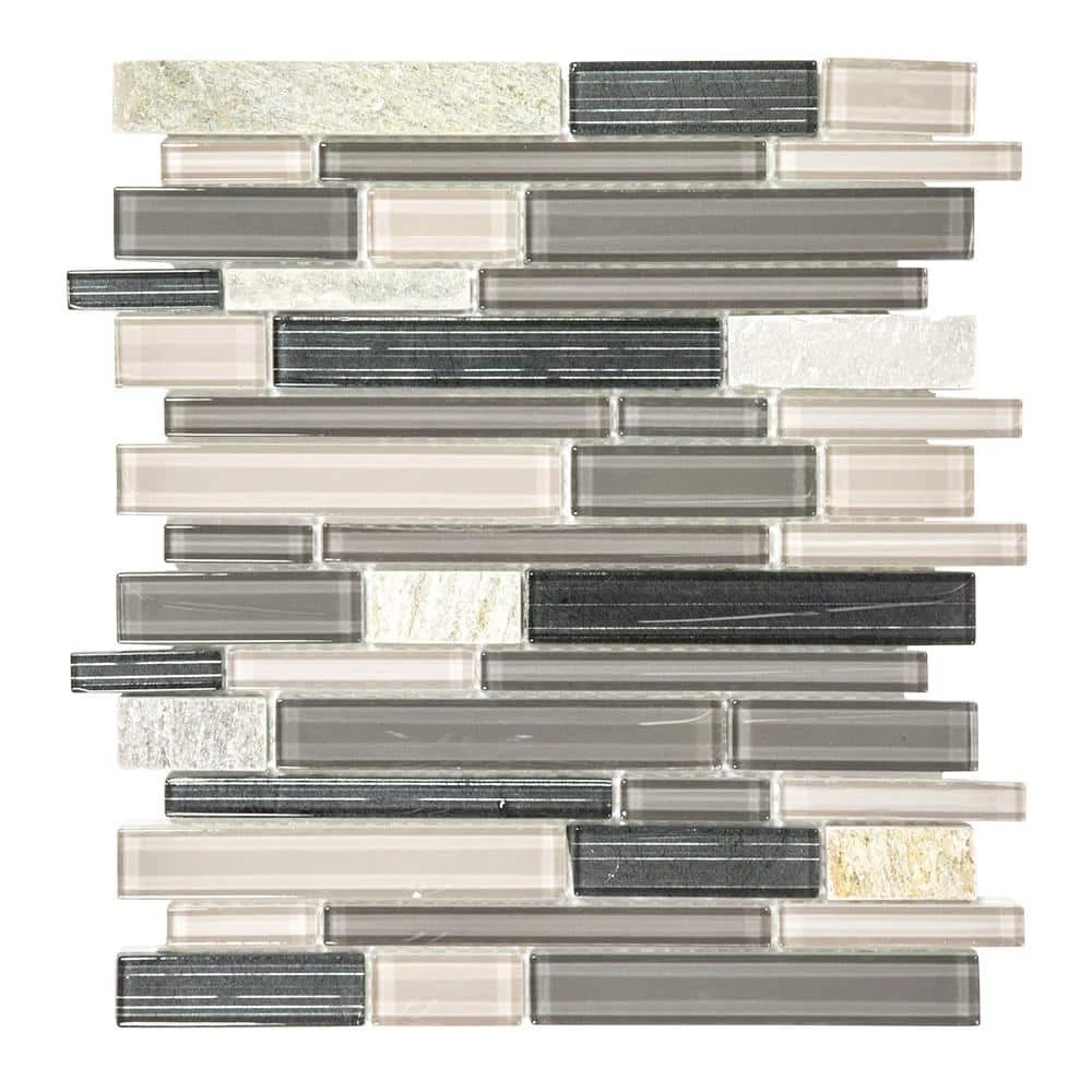 Platinum Pearl Pencil 10.625 in. x 12 in. Interlocking Quartz and Glass Mosaic Tile (8.85 sq. ft./Case) by Jeffrey Court 3 Platinum Pearl Pencil 10.625 in. x 12 in. Interlocking Quartz and Glass Mosaic Tile (8.85 sq. ft./Case) by Jeffrey Court
