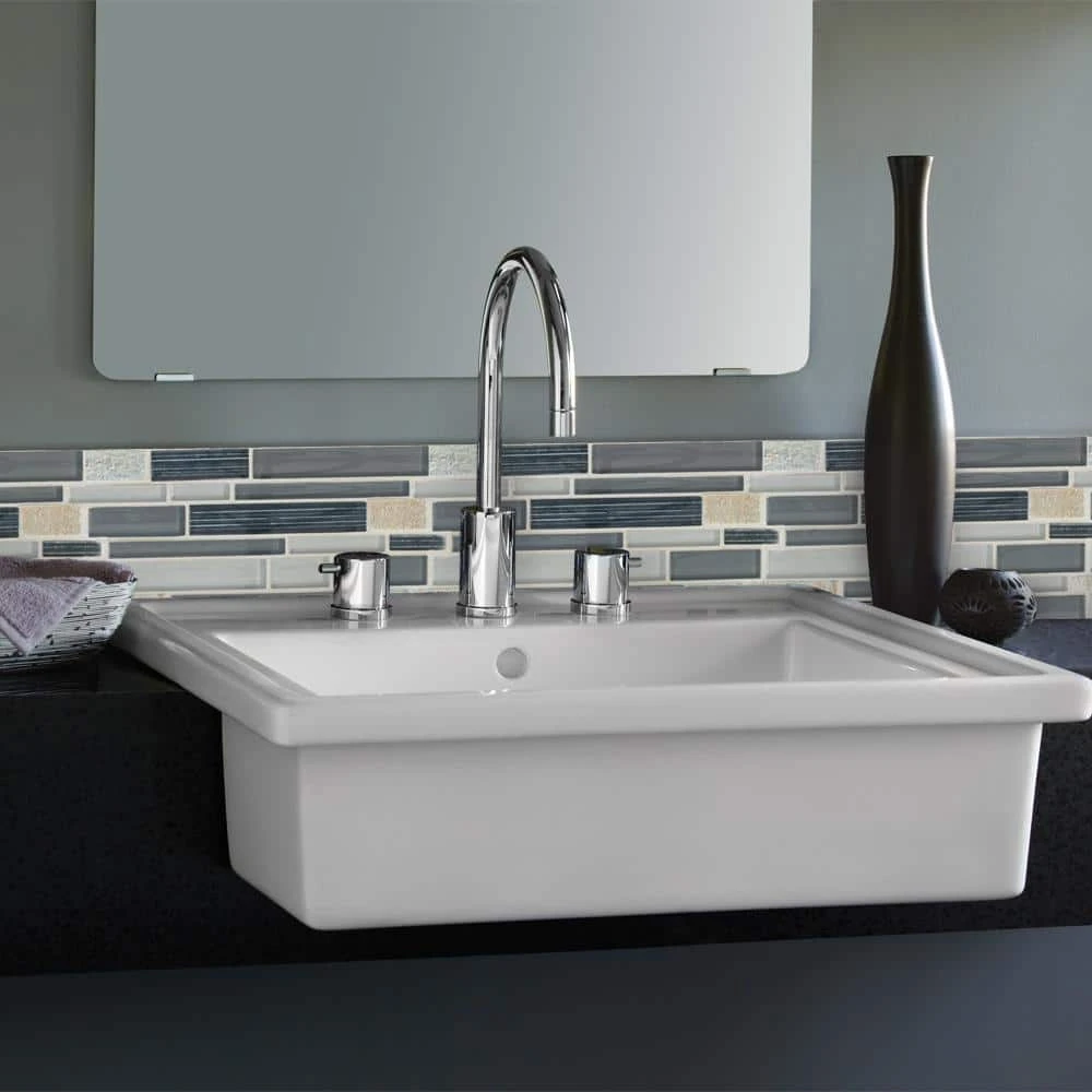 Platinum Pearl Pencil 10.625 in. x 12 in. Interlocking Quartz and Glass Mosaic Tile (8.85 sq. ft./Case) by Jeffrey Court 4 Platinum Pearl Pencil 10.625 in. x 12 in. Interlocking Quartz and Glass Mosaic Tile (8.85 sq. ft./Case) by Jeffrey Court - Image 2