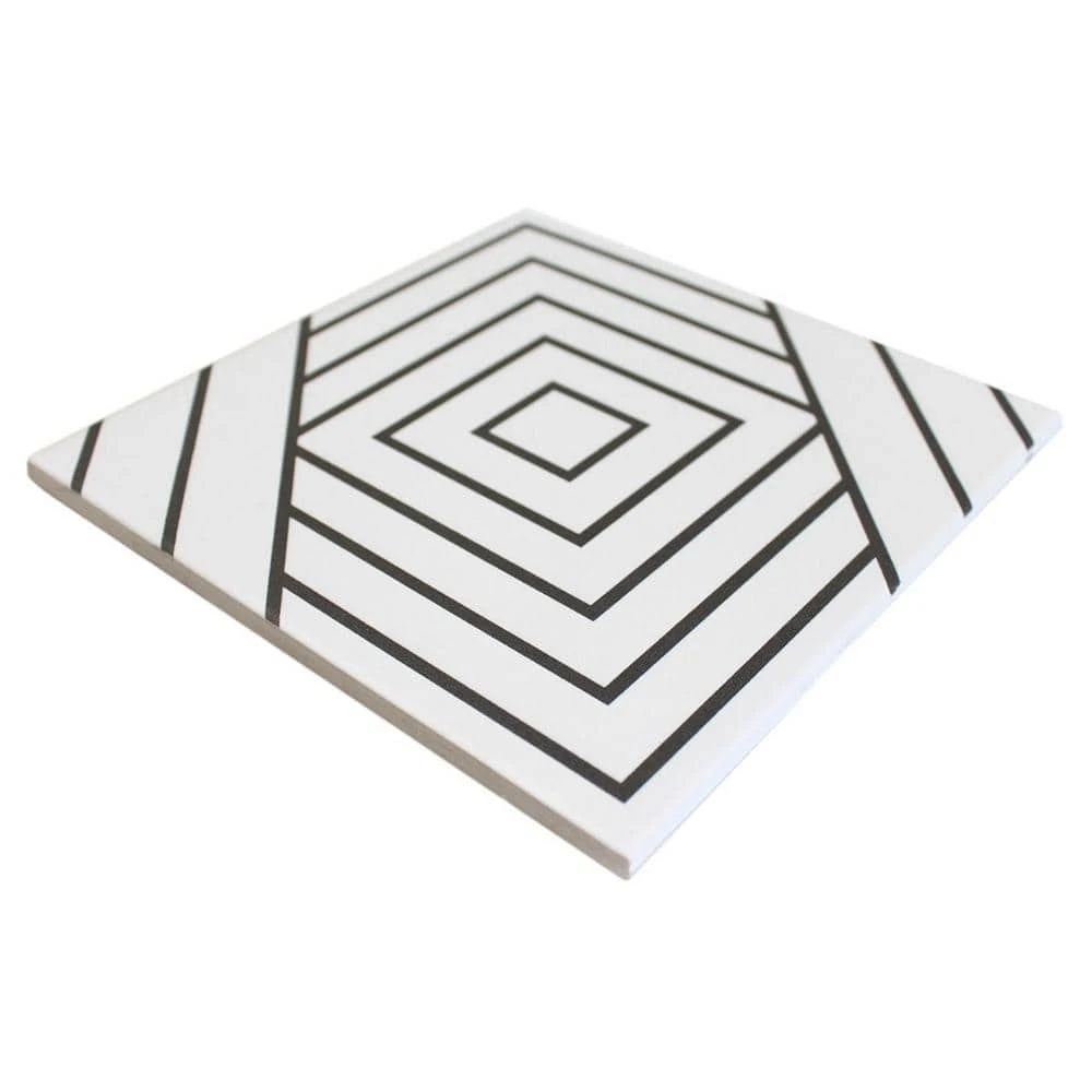 Script Line Positive 7.87 in. x 7.87 in. Matte Porcelain Floor and Wall Tile (10.32 sq. ft./Case) by Ivy Hill Tile 5 Script Line Positive 7.87 in. x 7.87 in. Matte Porcelain Floor and Wall Tile (10.32 sq. ft./Case) by Ivy Hill Tile - Image 3