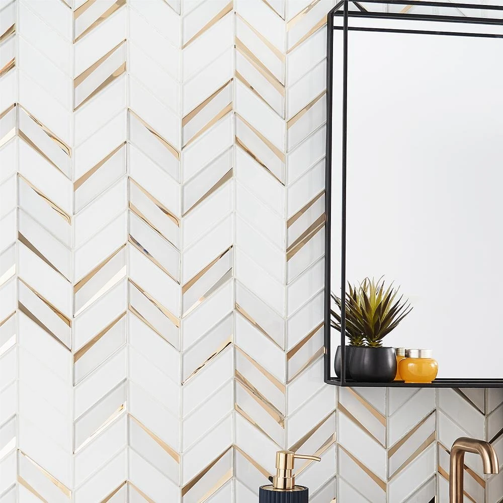 Mogo Roma 10.98 in. x 13.62 in. Polished Glass Mosaic Tile (1.03 sq. ft./Each) by Ivy Hill Tile 4 Mogo Roma 10.98 in. x 13.62 in. Polished Glass Mosaic Tile (1.03 sq. ft./Each) by Ivy Hill Tile - Image 2