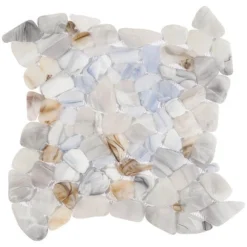 Hydra Frosted Seaglass 11.81 x 11.81 Glass Mosaic (0.97 sq. ft. per sheet) by Ivy Hill Tile -The Elite Tile Sales Store seaglass ivy hill tile glass tile ext3rd105099 44 1000