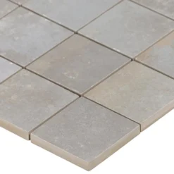Voyager 2 in. x 2 in. Gray Metal Look Porcelain Mosaic Floor and Wall Tile by Ivy Hill Tile -The Elite Tile Sales Store silver ivy hill tile porcelain tile ext3rd104513 1f 1000