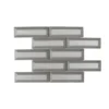 Silver Ingot 9.625 in. x 11.75 in. Interlocking Glossy Glass Mosaic Tile (7.854 sq. ft./Case) by Jeffrey Court