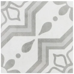 Sintra Silver Sky Encaustic 9 in. x 9 in. x 10mm Mate Porcelain Floor and Wall Tile (20 pieces / 10.65 sq. ft. / box) by Ivy Hill Tile -The Elite Tile Sales Store silver sky ivy hill tile porcelain tile ext3rd101333 a0 1000