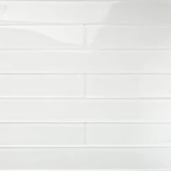 Contempo Vista Bright White 2 in. x 16 in. Polished Subway Glass Wall Tile by Ivy Hill Tile
