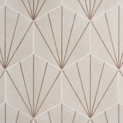 Klyda Beams Taupe 12.6 in. x 14.5 in. Matte Hexagon Porcelain Floor and Wall Tile (10.51 sq. ft. / Case) by Ivy Hill Tile -The Elite Tile Sales Store taupe ivy hill tile porcelain tile ext3rd106093 1f 1000