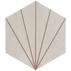 Klyda Beams Taupe 12.6 in. x 14.5 in. Matte Hexagon Porcelain Floor and Wall Tile (10.51 sq. ft. / Case) by Ivy Hill Tile -The Elite Tile Sales Store taupe ivy hill tile porcelain tile ext3rd106093 c3 1000