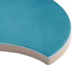 Beta Teal 2.44 in. x 5 in. Scallop Polished Ceramic Wall Tile (4.06 sq. ft./Case) by Ivy Hill Tile -The Elite Tile Sales Store teal ivy hill tile ceramic tile ext3rd105987 1f 1000