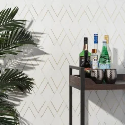 Mehko Thassos 11.81 in. x 14.96 in. Polished Marble and Brass Wall Tile (1.22 sq. ft./Each) by Ivy Hill Tile -The Elite Tile Sales Store thassos ivy hill tile marble tile ext3rd106854 1f 1000