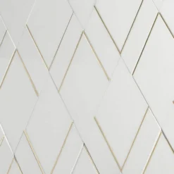 Mehko Thassos 11.81 in. x 14.96 in. Polished Marble and Brass Wall Tile (1.22 sq. ft./Each) by Ivy Hill Tile -The Elite Tile Sales Store thassos ivy hill tile marble tile ext3rd106854 44 1000