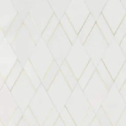 Mehko Thassos 11.81 in. x 14.96 in. Polished Marble and Brass Wall Tile (1.22 sq. ft./Each) by Ivy Hill Tile