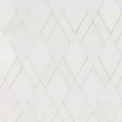 Mehko Thassos 11.81 in. x 14.96 in. Polished Marble and Brass Wall Tile (1.22 sq. ft./Each) by Ivy Hill Tile -The Elite Tile Sales Store thassos ivy hill tile marble tile ext3rd106854 c3 1000