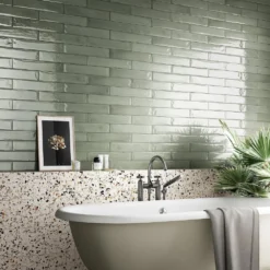 Tint Verde 2.95 in. x 15.74 in. Polished Porcelain Wall Tile (14.2 sq. ft./Case) by Ivy Hill Tile -The Elite Tile Sales Store verde ivy hill tile porcelain tile ext3rd106820 76 1000
