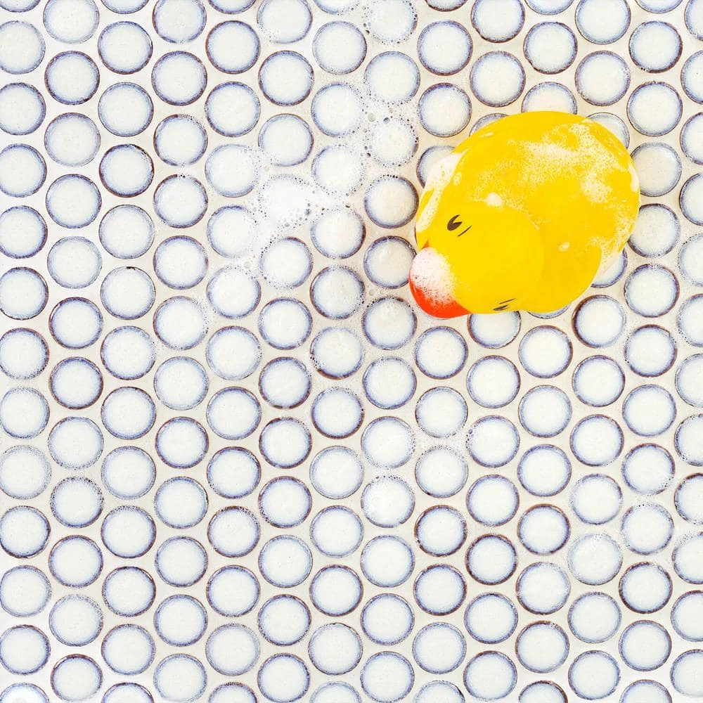 Bliss Edged Penny Vintage White 11.49 in. x 12.32 in. Polished Ceramic Floor and Wall Mosaic Tile (0.98 Sq. Ft./Each) by Ivy Hill Tile 4 Bliss Edged Penny Vintage White 11.49 in. x 12.32 in. Polished Ceramic Floor and Wall Mosaic Tile (0.98 Sq. Ft./Each) by Ivy Hill Tile - Image 2