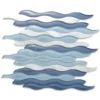 Flow Wave 12 in. x 11-1/2 in. Glass and Marble Mosaic Tile by Ivy Hill Tile -The Elite Tile Sales Store wave ivy hill tile glass tile ext3rd104811 64 1000