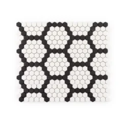 Hexagon Pattern White 9.875 in. x 11.375 in. Hexagon Matte Glass Mosaic Wall and Floor Tile (15.60 sq. ft./Case) by Jeffrey Court