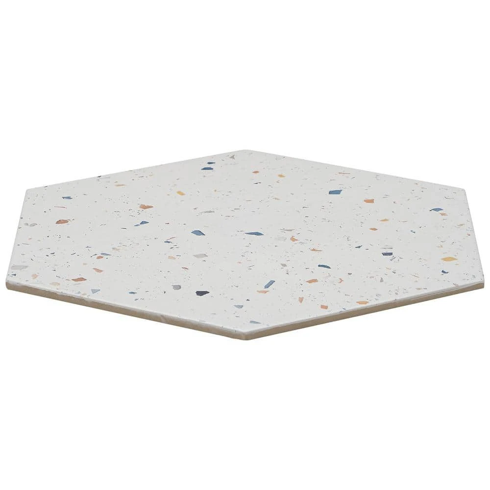 Malati White Confetti 12.5 in. x 14.5 in. Matte Porcelain Hexagon Floor and Wall Tile (10.51 sq. ft./Case) by Ivy Hill Tile 7 Malati White Confetti 12.5 in. x 14.5 in. Matte Porcelain Hexagon Floor and Wall Tile (10.51 sq. ft./Case) by Ivy Hill Tile - Image 5