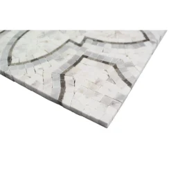 Garden White Gray 12 in. x 12 in. x 10 mm Marble Mosaic Tile by Ivy Hill Tile -The Elite Tile Sales Store white gray ivy hill tile marble tile ext3rd101216 1f 1000