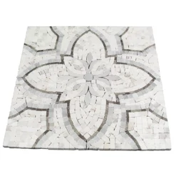 Garden White Gray 12 in. x 12 in. x 10 mm Marble Mosaic Tile by Ivy Hill Tile -The Elite Tile Sales Store white gray ivy hill tile marble tile ext3rd101216 66 1000