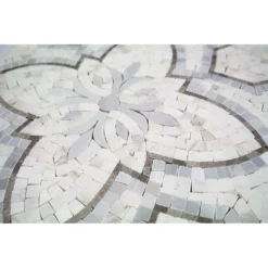 Garden White Gray 12 in. x 12 in. x 10 mm Marble Mosaic Tile by Ivy Hill Tile -The Elite Tile Sales Store white gray ivy hill tile marble tile ext3rd101216 77 1000