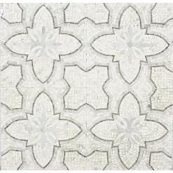 Garden White Gray 12 in. x 12 in. x 10 mm Marble Mosaic Tile by Ivy Hill Tile -The Elite Tile Sales Store white gray ivy hill tile marble tile ext3rd101216 a0 1000