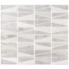 Meander White/Grey 10.625 in. x 12 in. Interlocking Honed Marble Wall and Floor Mosaic Tile (0.885 sq. ft./Each) by Jeffrey Court
