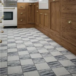 Checkmate White/Grey 11.875 in. x 11.875 in. Square Honed Carrara/Bardiglio Marble Mosaic Tile (9.79 sq. ft./Case) by Jeffrey Court -The Elite Tile Sales Store white grey jeffrey court marble tile 13028 4f 1000