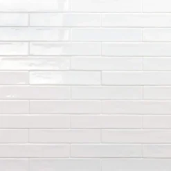 Newport White 2 in. x 10 in. x 11mm Polished Ceramic Subway Wall Tile (40 pieces / 5.38 sq. ft. / box) by Ivy Hill Tile