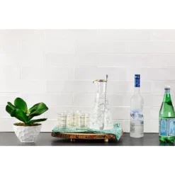 Strait White 3 in. x 12 in. Matte Ceramic Subway Wall Tile (22-Pieces 5.38 sq. ft. / Case) by Ivy Hill Tile -The Elite Tile Sales Store white ivy hill tile ceramic tile ext3rd100756 31 1000