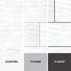 Ripple White Wavy 12 in. x 36 in. Polished Ceramic Wall Tile (4 Pieces 11.62 sq. ft. / Case) by Ivy Hill Tile 14 Ripple White Wavy 12 in. x 36 in. Polished Ceramic Wall Tile (4 Pieces 11.62 sq. ft. / Case) by Ivy Hill Tile -The Elite Tile Sales Store white ivy hill tile ceramic tile ext3rd101221 1d 1000