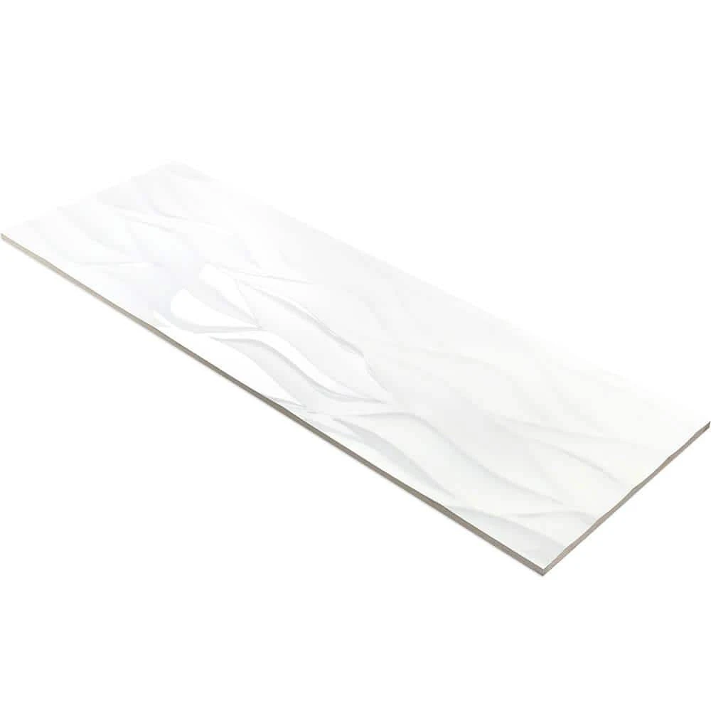 Ripple White Wavy 12 in. x 36 in. Polished Ceramic Wall Tile (4 Pieces 11.62 sq. ft. / Case) by Ivy Hill Tile 5 Ripple White Wavy 12 in. x 36 in. Polished Ceramic Wall Tile (4 Pieces 11.62 sq. ft. / Case) by Ivy Hill Tile - Image 3