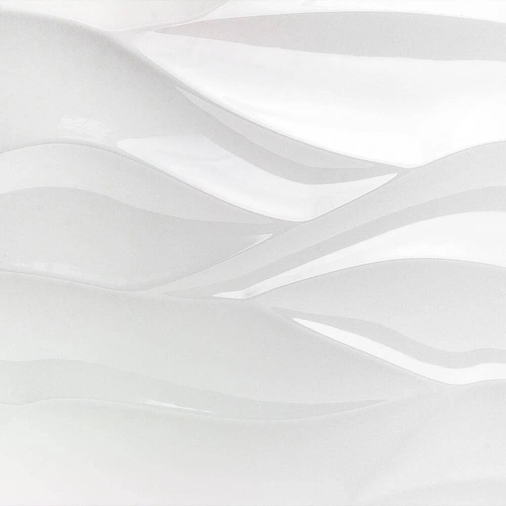 Ripple White Wavy 12 in. x 36 in. Polished Ceramic Wall Tile (4 Pieces 11.62 sq. ft. / Case) by Ivy Hill Tile 8 Ripple White Wavy 12 in. x 36 in. Polished Ceramic Wall Tile (4 Pieces 11.62 sq. ft. / Case) by Ivy Hill Tile - Image 6