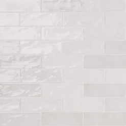 Kingston White 3 in. x 8 in. Polished Ceramic Wall Tile (5.38 sq. ft./case) by Ivy Hill Tile