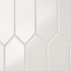 Saloni White 2.95 in. x 11.81 in. Polished Picket Ceramic Wall Tile (5.91 sq. ft./Case) by Ivy Hill Tile -The Elite Tile Sales Store white ivy hill tile ceramic tile ext3rd106379 44 1000