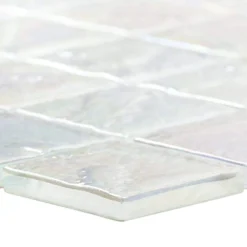 Marina Iridescent Squares White 11.75 in x 11.75 in. x 8 mm Glass Mosaic Wall Tile by Ivy Hill Tile -The Elite Tile Sales Store white ivy hill tile glass tile ext3rd100123 44 1000