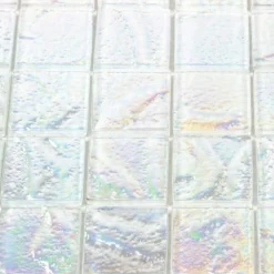 Marina Iridescent Squares White 11.75 in x 11.75 in. x 8 mm Glass Mosaic Wall Tile by Ivy Hill Tile -The Elite Tile Sales Store white ivy hill tile glass tile ext3rd100123 c3 1000