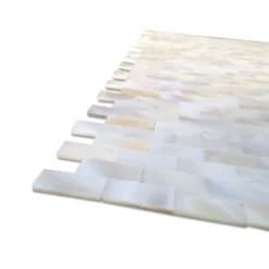 Mother of Pearl Serene White Bricks Seamless 12 in. x 12 in. Pearl Shell Glass Wall Mosaic Tile by Ivy Hill Tile -The Elite Tile Sales Store white ivy hill tile glass tile ext3rd102046 1d 1000