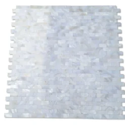 Mother of Pearl Serene White Bricks Seamless 12 in. x 12 in. Pearl Shell Glass Wall Mosaic Tile by Ivy Hill Tile -The Elite Tile Sales Store white ivy hill tile glass tile ext3rd102046 a0 1000