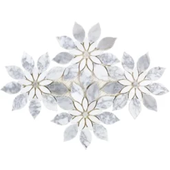 Thistle White 12.4 in. x 14.13 in. Polished Marble Mosaic Tile (1.21 sq. ft./Sheet) by Ivy Hill Tile -The Elite Tile Sales Store white ivy hill tile marble tile ext3rd101816 4f 1000