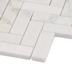 Arctic White 12 in. x 12.79 in. Herringbone Polished Marble Mosaic Tile (1.07 sq. ft./Sheet) by Ivy Hill Tile -The Elite Tile Sales Store white ivy hill tile marble tile ext3rd105897 76 1000