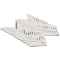 Arctic White 11 in. x 11.61 in. Herringbone Polished Marble Mosaic Tile (0.89 sq. ft./Sheet) by Ivy Hill Tile -The Elite Tile Sales Store white ivy hill tile marble tile ext3rd105898 1f 1000