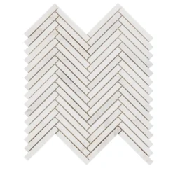 Arctic White 11 in. x 11.61 in. Herringbone Polished Marble Mosaic Tile (0.89 sq. ft./Sheet) by Ivy Hill Tile -The Elite Tile Sales Store white ivy hill tile marble tile ext3rd105898 4f 1000